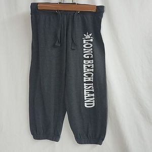 Gray capris Long Beach Island sweatpants